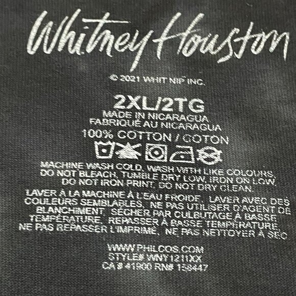 Whitney Houston Tie-dye T-shirt size 2XL - Picture 2 of 4